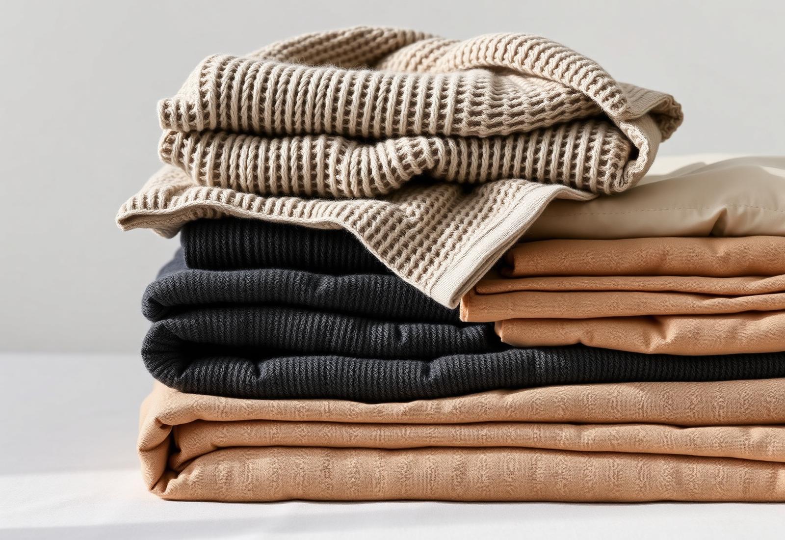 Knitwear and home textile products sourced through Sreevari's Indian supplier network